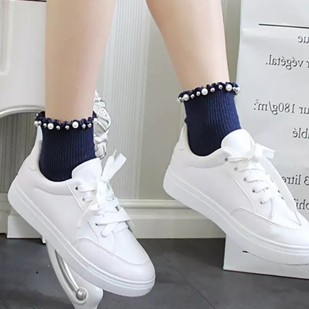 Cotton Solid Color Socks - Picture 3 of 7
